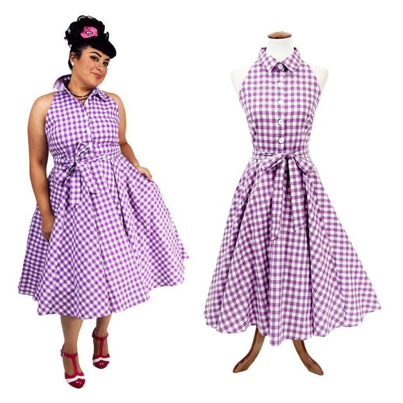 Glitz Glam and Rebellion Dresses & Skirts - NWT June Shirtdress in Purple Gingham